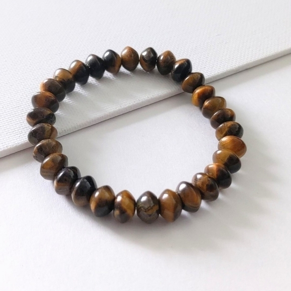 SEMI Precious Tiger  Eye 6mm Bracelet | Brand New | Handcrafted By Me - Picture 1 of 3